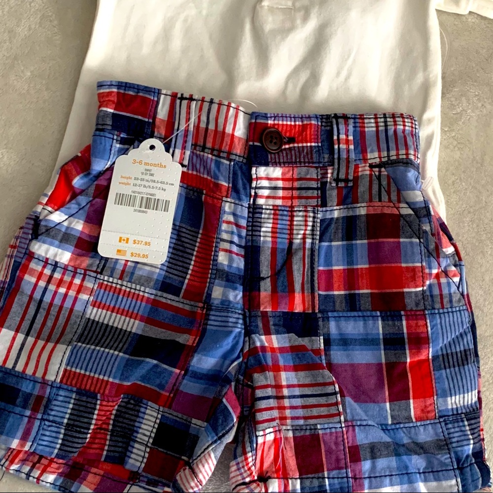 Gymboree Plaid Shorts_Boys 3-6 Mnths; NWT